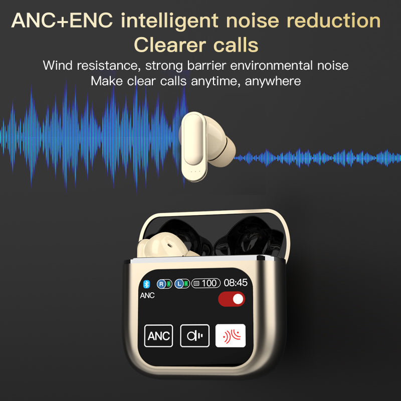 SE60 Wireless Noise Cancelling Earbuds with Touch Screen for Total Control