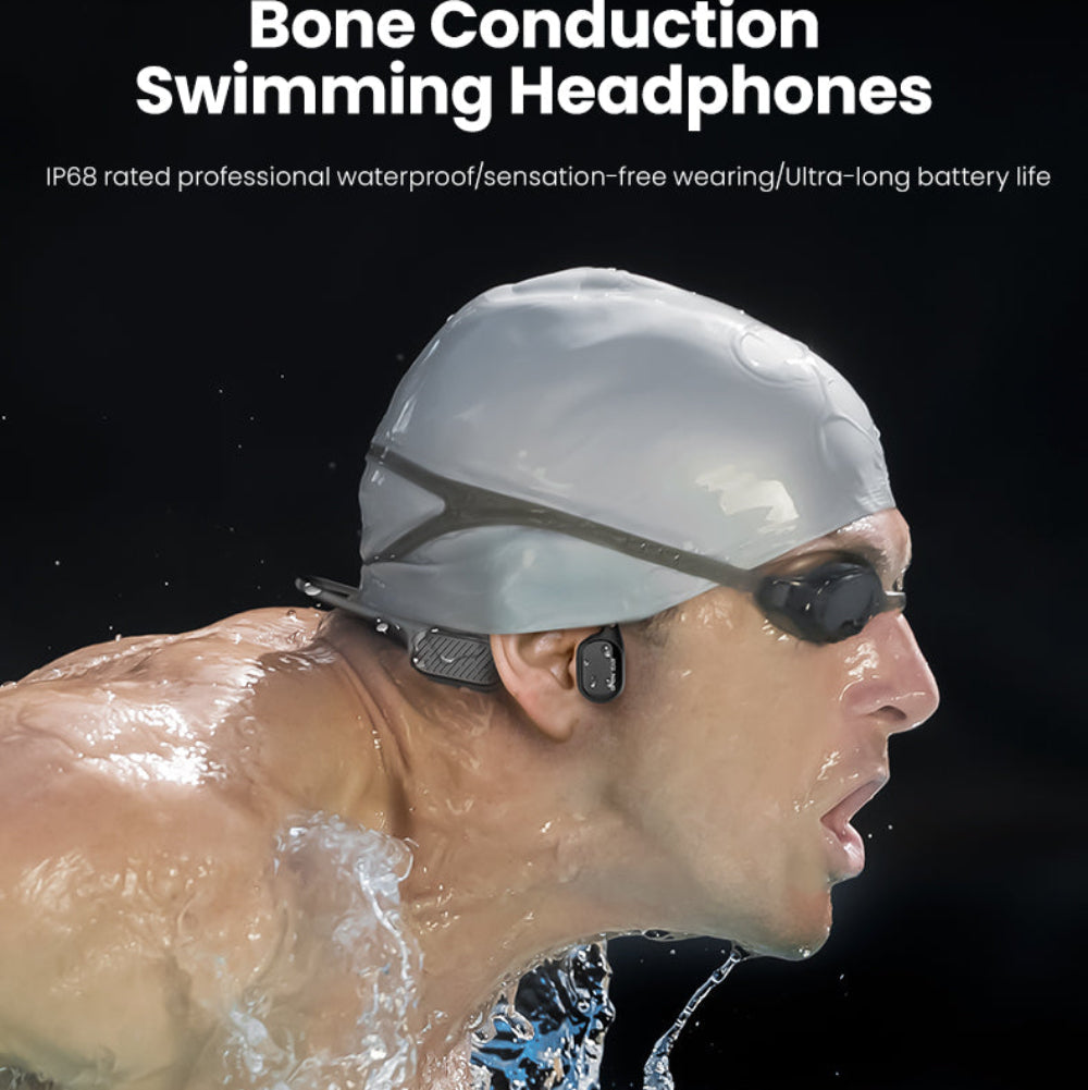 Open‑Ear Bone Conduction Headphones – Waterproof Bluetooth MP3 Sports Headset (X2 Model)